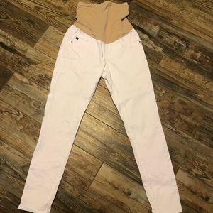 AG skinny ankle white maternity jean